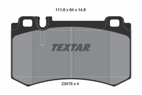 2347802 Тормозные колодки, дисковый тормоз (набор) TEXTAR подбор по vin на Brocar