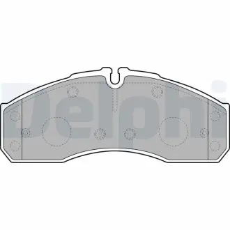 LP2042 Гальмівні колодки, дискове гальмо (набір) DELPHI підбір по vin на Brocar
