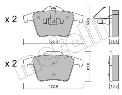 2206880 Колодки гальмівні (задні) Volvo XC90 02-14 METELLI підбір по vin на Brocar