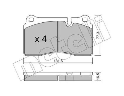 2206950 Колодки тормозные (передние) Land Rover Range Rover 02-13 METELLI подбор по vin на Brocar