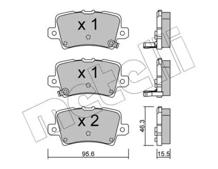 2207290 Колодки гальмівні (задні) Honda Civic 1.4-2.2 05- METELLI підбір по vin на Brocar