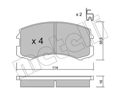 2207360 Тормозные колодки, дисковый тормоз (набор) METELLI підбір по vin на Brocar