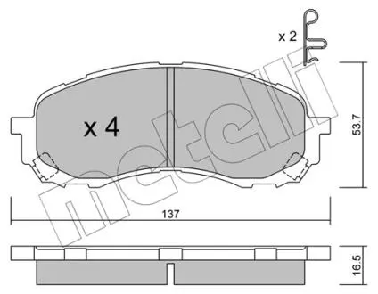 2207620 Колодки тормозные (передние) Subaru Impreza 1.5/1.6 01-09 METELLI подбор по vin на Brocar
