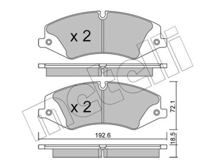 2208360 Тормозные колодки, дисковый тормоз (набор) METELLI подбор по vin на Brocar