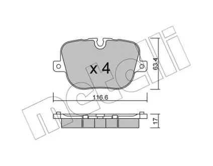 2208370 Колодки тормозные (задние) Land Rover Range Rover III/Sport I/II 09- METELLI підбір по vin на Brocar