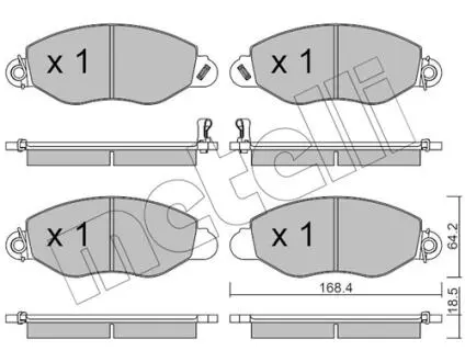 2205360 Колодки тормозные (передние) Ford Transit 00-06 METELLI подбор по vin на Brocar
