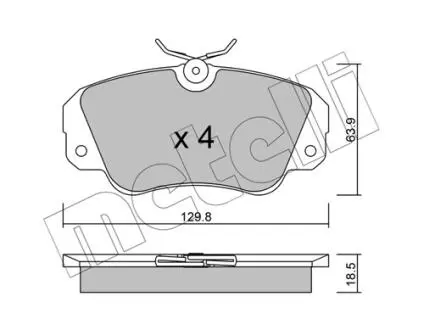2205380 Тормозные колодки, дисковый тормоз (набор) METELLI подбор по vin на Brocar
