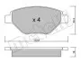 2205430 Колодки тормозные (передние) Renault Megane II 03- METELLI підбір по vin на Brocar