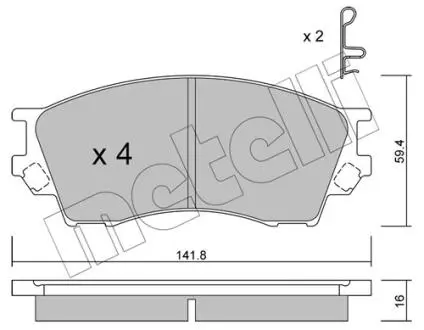 2204730 Тормозные колодки, дисковый тормоз (набор) METELLI подбор по vin на Brocar