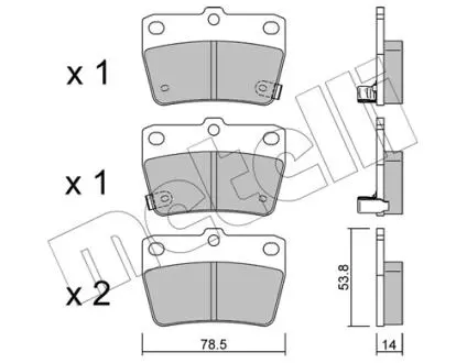2204310 Колодки тормозные (задние) Toyota Rav4 II 00-05 METELLI подбор по vin на Brocar