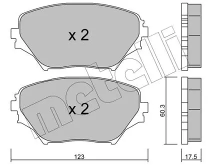 2204300 Колодки гальмівні (передні) Toyota Rav 4 II 00-05 METELLI підбір по vin на Brocar