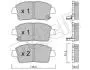 2204230 Колодки гальмівні (передні) Toyota Corolla 01-08/Prius 03-09/Yaris 99-05 METELLI підбір по vin на Brocar