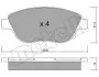 2203221 Колодки гальмівні (передні) Citroen C3/C4 02-/Berlingo/Peugeot 307 98-11/Partner 01-08/207 06-15 METELLI підбір по vin на Brocar