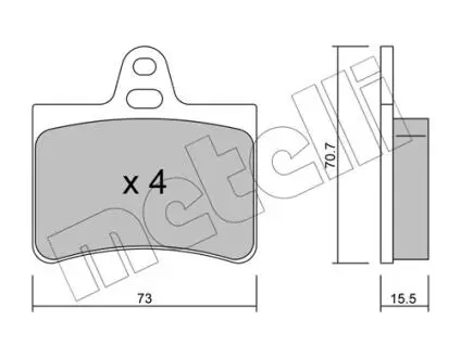 2203330 Колодки тормозные (задние) Citroen C5 01- METELLI підбір по vin на Brocar