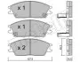 2200811 Колодки тормозные (передние) Hyundai Accent I/II 94-05/Getz 02-10/Elantra 90-00/Pony 85-95 METELLI підбір по vin на Brocar