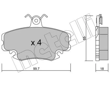 2201200 Тормозные колодки, дисковый тормоз (набор) METELLI подбор по vin на Brocar