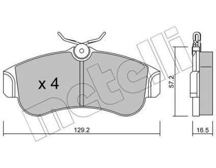 2201230 Колодки тормозные (передние) Nissan Primera 90-02 METELLI подбор по vin на Brocar