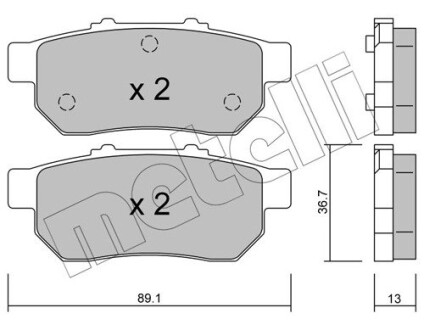 2201760 Тормозные колодки, дисковый тормоз (набор) METELLI подбор по vin на Brocar