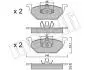 2202111 Колодки тормозные (передние) Audi A3/Seat Toledo 96-04/Skoda Octavia 96-07/VW Golf 97-05/Polo 02- METELLI підбір по vin на Brocar