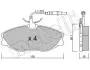 2202140 Колодки гальмівні (передні) Citroen Xsara 98-05/Peugeot 306 96-01/406 95-04/607 00-11 (+датчики) METELLI підбір по vin на Brocar