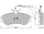 2202170 Колодки гальмівні (передні) Citroen Berlingo 96-11/Xsara/Peugeot 306 93-05/Partner 96-15 (+датчики) METELLI підбір по vin на Brocar