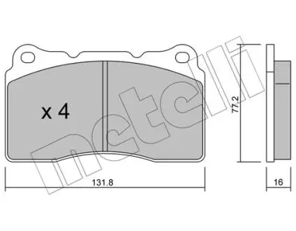 2202881 Тормозные колодки, дисковый тормоз (набор) METELLI подбор по vin на Brocar