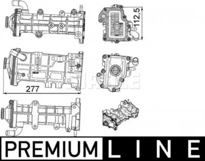 CE23000P Радіатор, система рециркуляції ВГ MAHLE / KNECHT підбір по vin на Brocar