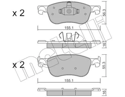 2211420 Колодки тормозные (передние) Ford Fiesta VII 1.0-1.5 17- METELLI подбор по vin на Brocar