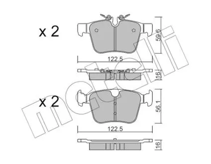 2211220 Колодки тормозные (задние) Land Rover Range Rover /Discovery Sport/Volvo S60/S90/V60/V90 15- METELLI подбор по vin на Brocar