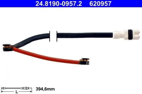 24819009572 Сигналізатор, знос гальмівних колодок ATE підбір по vin на Brocar