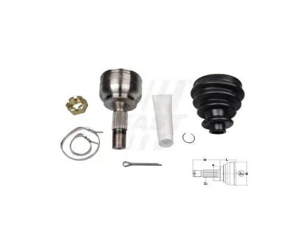 FT25087K Шрус/граната зовн. Citroen C4/Peugeot 207/307 1.4/1.6 16V 00-> (25x22x134) (FAST) FAST подбор по vin на Brocar