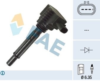 80390 CEWKA ZAPLONOWA JEDNOISKROWA FIAT 0.9 FAE підбір по vin на Brocar