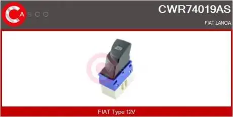CWR74019AS Перемикач склопідіймача CASCO підбір по vin на Brocar