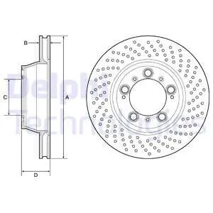 BG9226C TARCZA HAM.PORSCHE 911 08- TYL PRAWA DELPHI підбір по vin на Brocar