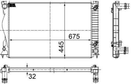 CR789000S Радіатор охолодження Audi A6 2.4/2.8/3.0/3.2 04-11 MAHLE / KNECHT підбір по vin на Brocar