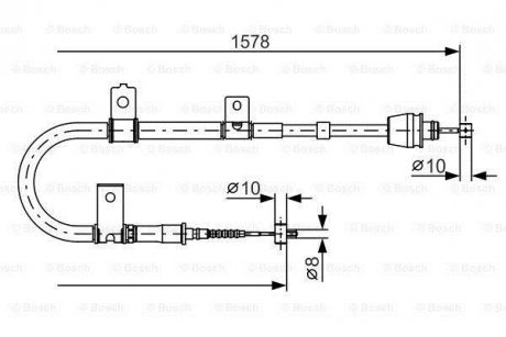 1987482167 Трос, стояночная тормозная система BOSCH підбір по vin на Brocar