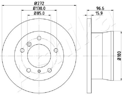 61000526 TARCZA HAM. MERCEDES-BENZ SPRINTER ASHIKA подбор по vin на Brocar