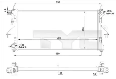7090028R CHLODNICA FIAT CITROEN JUMPER 06- TYC підбір по vin на Brocar