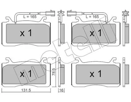 2211410 Колодки тормозныеALFA STELVIO 16- METELLI подбор по vin на Brocar