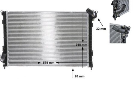 CR984000S Радіатор охолодження MAHLE / KNECHT підбір по vin на Brocar