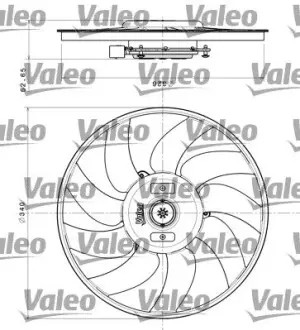 696349 Вентилятор, охолодження двигуна VALEO підбір по vin на Brocar