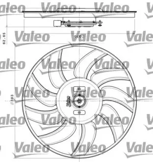 696350 Вентилятор, охолодження двигуна VALEO підбір по vin на Brocar
