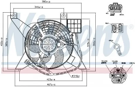 85476 Вентилятор, охолодження двигуна NISSENS підбір по vin на Brocar