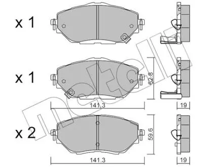 2210880 Колодки гальмівні (передні) Toyota C-HR/Corolla 16- METELLI підбір по vin на Brocar