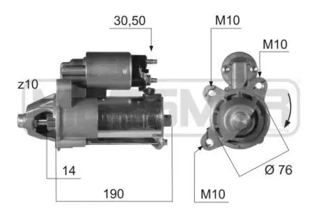 220374A Стартер Ford Connect 1.8TDCi 02- ERA подбор по vin на Brocar
