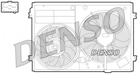 DER32012 Вентилятор, охолодження двигуна DENSO підбір по vin на Brocar