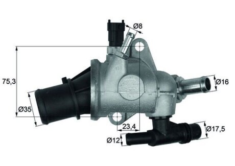 TI14283 Термостат, охлаждающая жидкость MAHLE / KNECHT подбор по vin на Brocar