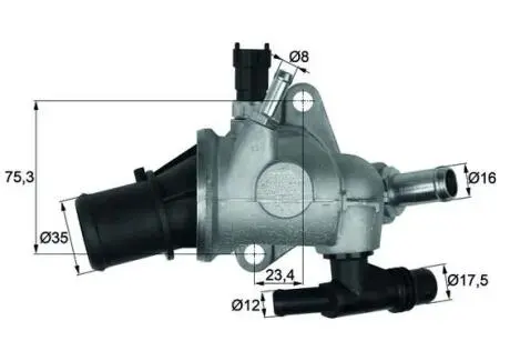 TI14283 Термостат, охолоджуюча рідина MAHLE / KNECHT підбір по vin на Brocar