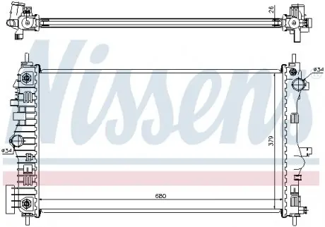 630715 Радіатор, охолодження двигуна NISSENS підбір по vin на Brocar
