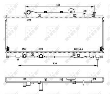 53202 Радиатор, охлаждение двигателя NRF підбір по vin на Brocar